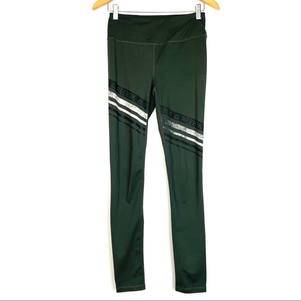 Women’s Reebok Mid-rise Green Athletic Leggings Size Small